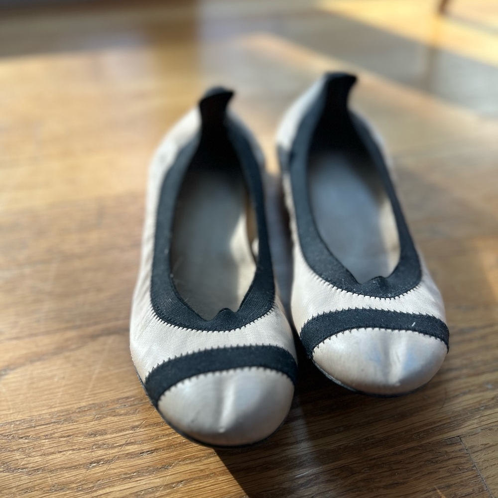 Stylish Black and White Ballet Flats
